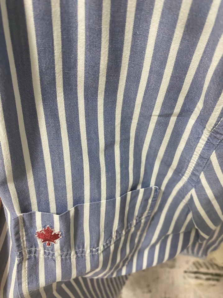 Erkek Mavi Çizgili Denim Gömlek - Görsel 3