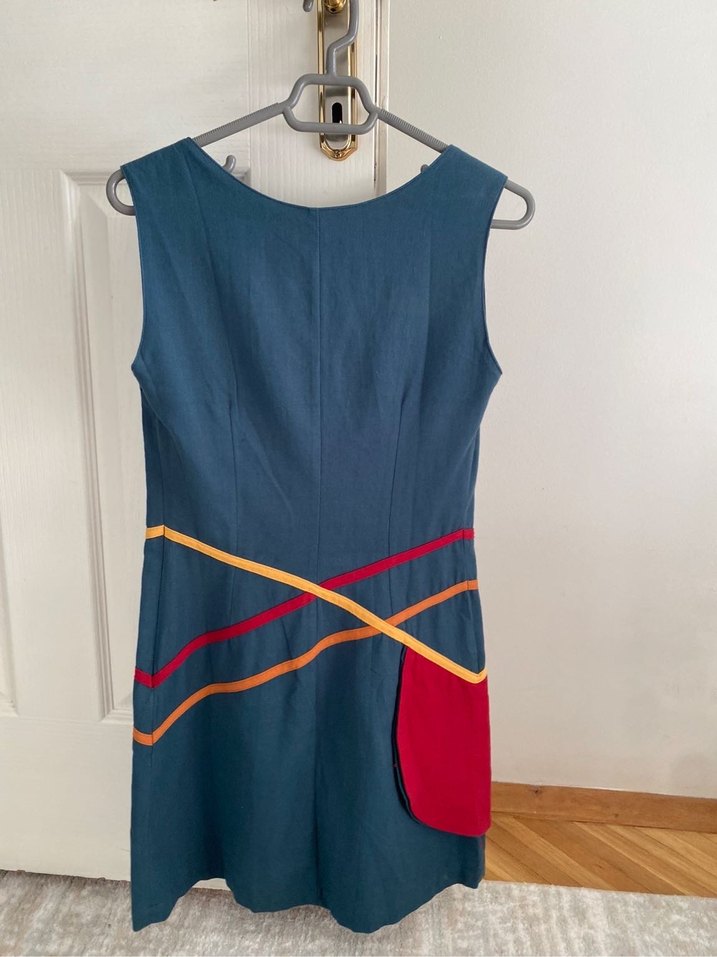 petrol yeşili elbise - Görsel 2