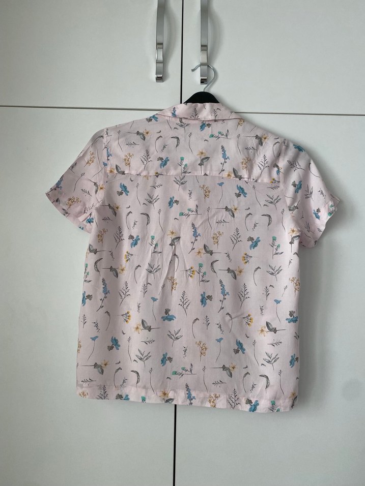 Mavi- Kadın Kısa Kollu Gömlek - Görsel 2