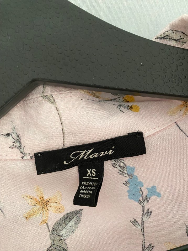 Mavi- Kadın Kısa Kollu Gömlek - Görsel 3