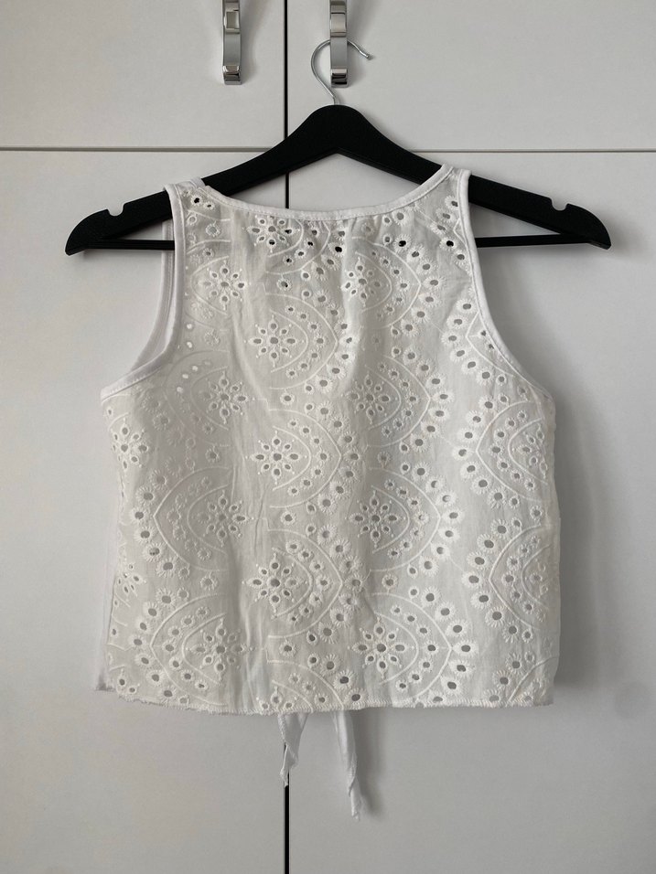 Zara Beyaz Pamuklu Bluz - Görsel 2