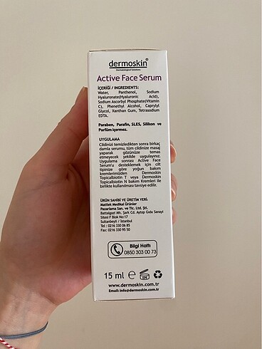  Beden Dermoskin active face serum yüz serumu