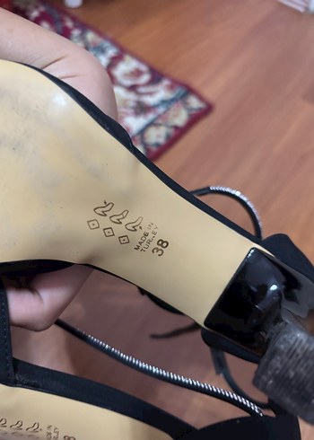 Diğer Klasik Siyah Stiletto Yılan Desenli Kadın Ayakkabı