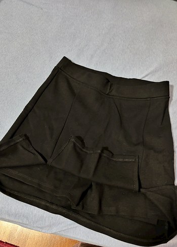xl Beden Siyah Pilili Kadın Midi Etek
