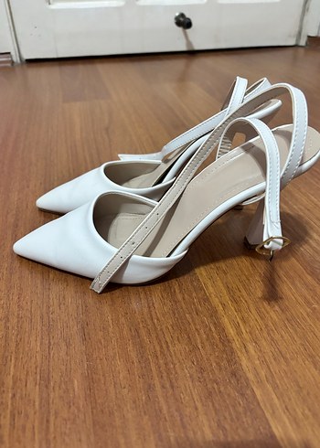 38 Beden Beyaz Stiletto Topuklu Kadın Abiye Ayakkabı