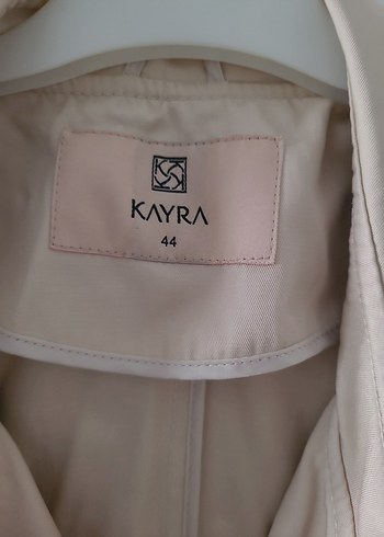 Bej Uzun Keten Kadın Trençkot - Görsel 3