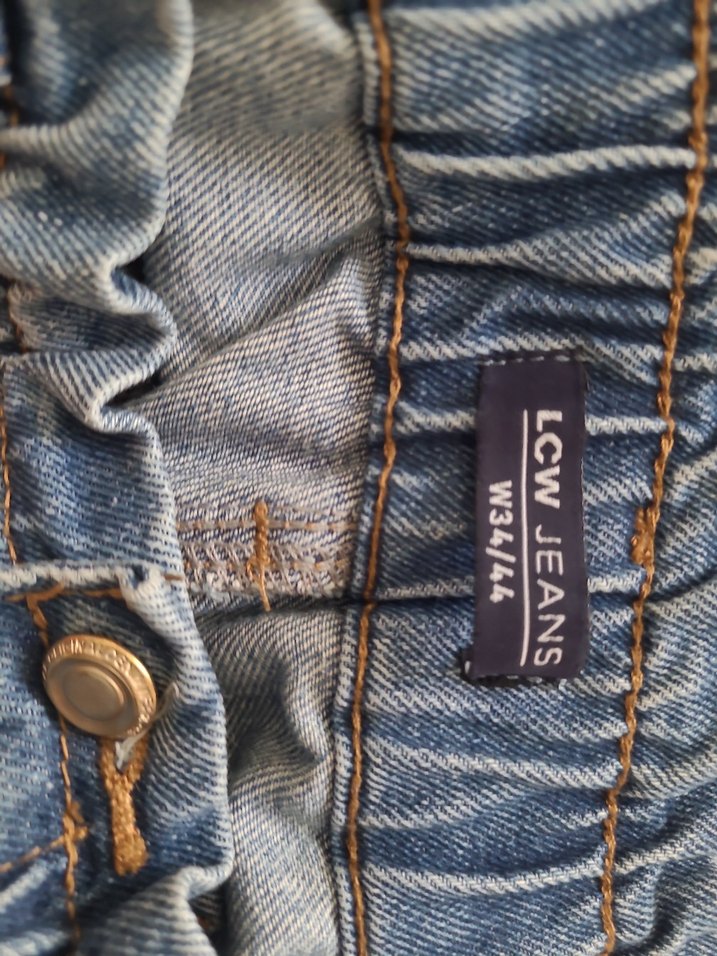 Gri Mavi Rahat Kesim Midi Denim Kadın Kot - Görsel 3