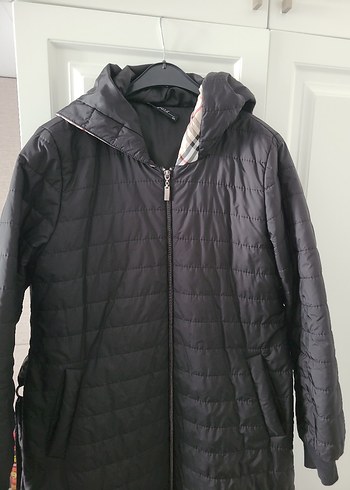 Siyah Uzun Fermuarlı Kadın mont - Görsel 3