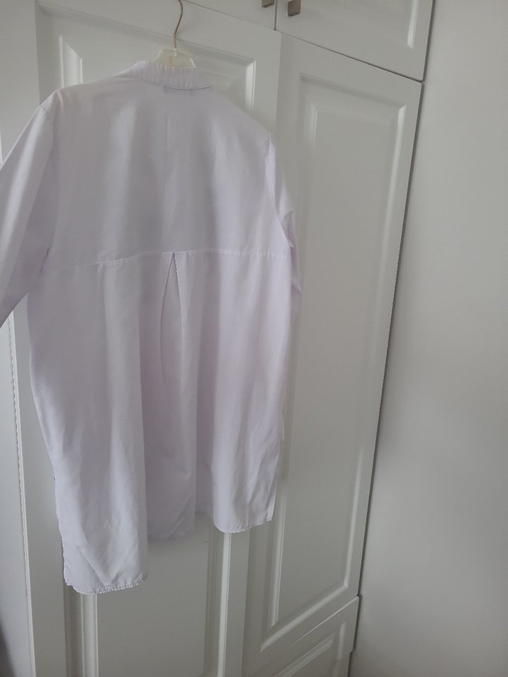 Nakışlı Beyaz Uzun Kollu Kadın Gömlek - Görsel 5