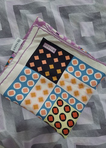 Düğmeli Çok Renkli Bohem Kadın Fuları - Görsel 4