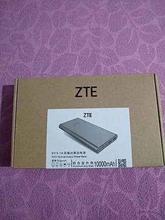 Sıfır açılmamış ZTE 10.000 mAh Powerbank