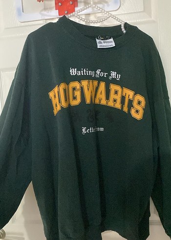 Trendy Yeşil Baskılı Kadın Sweatshirt