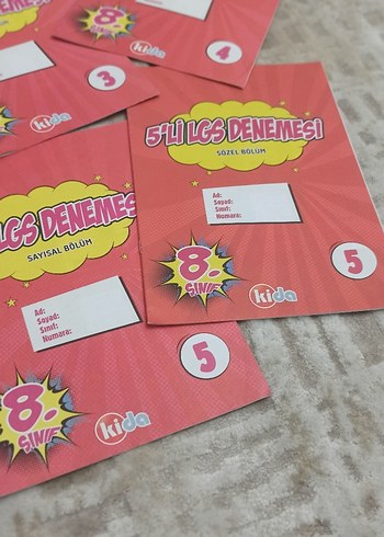 8. Sınıf 4 tane LGS Deneme Seti kida yayınları