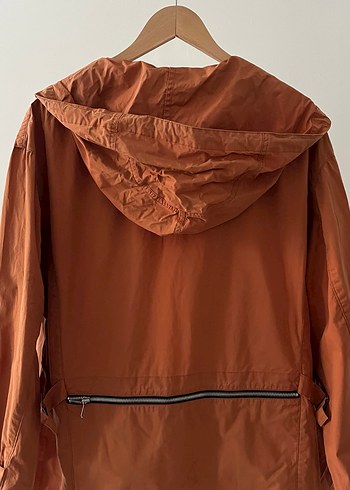 Vintage Kadın Bol Kesim Fermuarlı Turuncu Ceket - Görsel 10