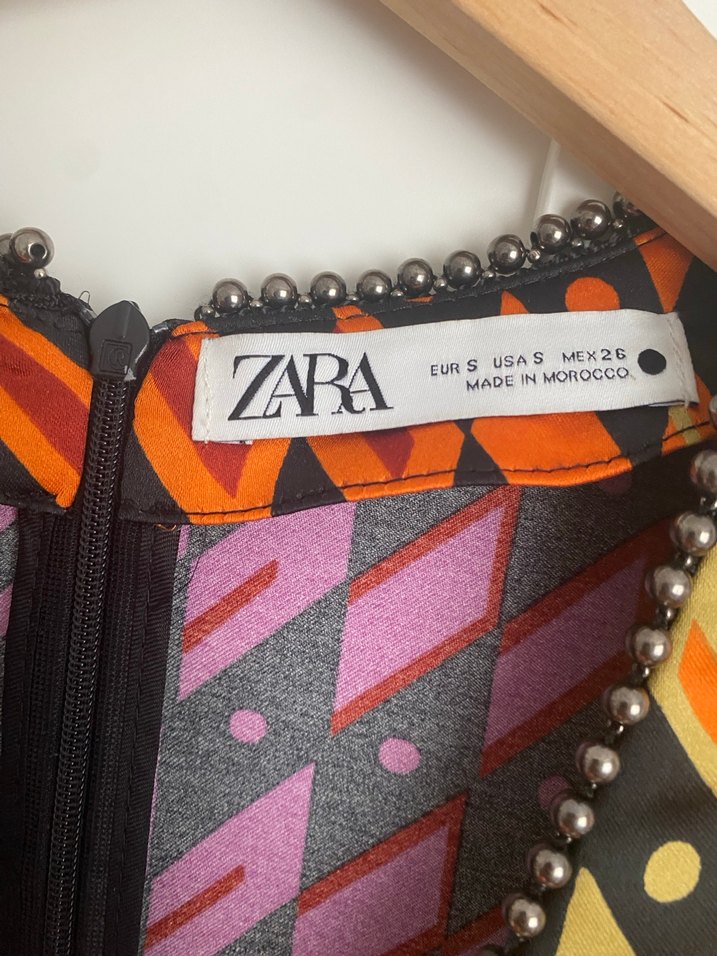 Zara Bohem Tarz Desenli Uzun Kollu elbise - Görsel 2