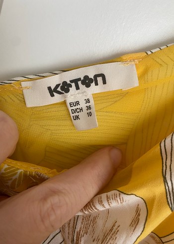 Koton Koton Sarı Çiçek Desenli Uzun Bohem Elbise