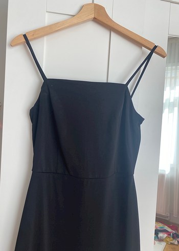 Siyah ince askılı trendyol elbise - Görsel 3