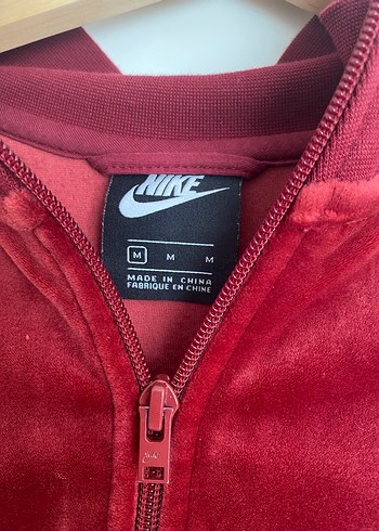 Bordo Nike Fermuarlı Kadın Sweatshirt - Görsel 2