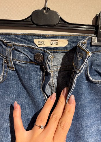 Kadın Lacivert Yırtık Detaylı Skinny Jean - Görsel 5