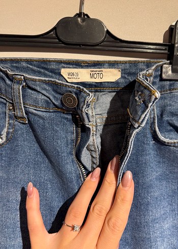 Kadın Lacivert Yırtık Detaylı Skinny Jean - Görsel 6