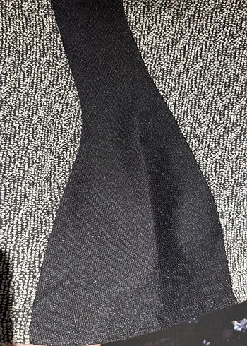 Gri Zebra Desenli Örgü Mini Etek - Görsel 2