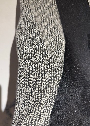 Gri Zebra Desenli Örgü Mini Etek - Görsel 3