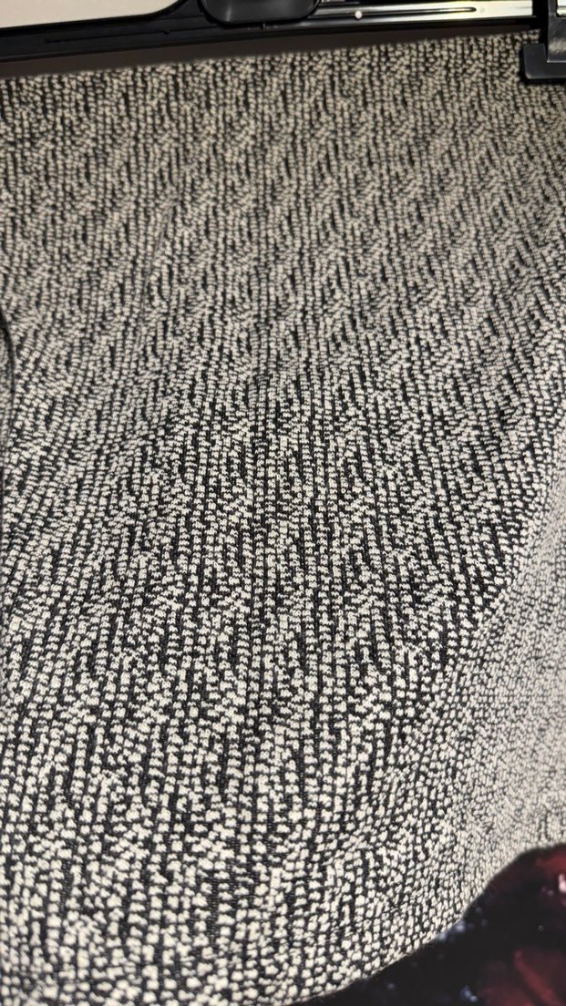 Gri Zebra Desenli Örgü Mini Etek - Görsel 5