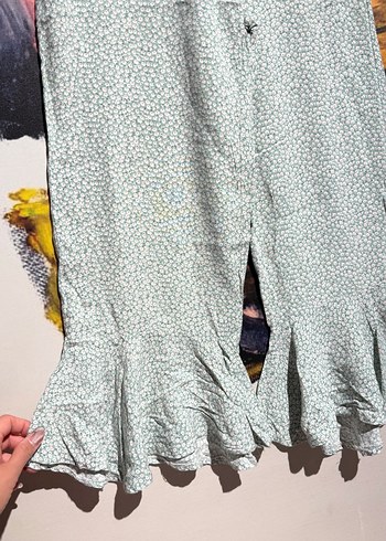 Yeşil Çiçekli Kadın Tulum, Salaş Kesim, Askılı - Görsel 2