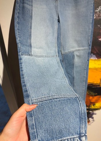 Batik Desenli Mavi Kadın Pantolon - Görsel 2