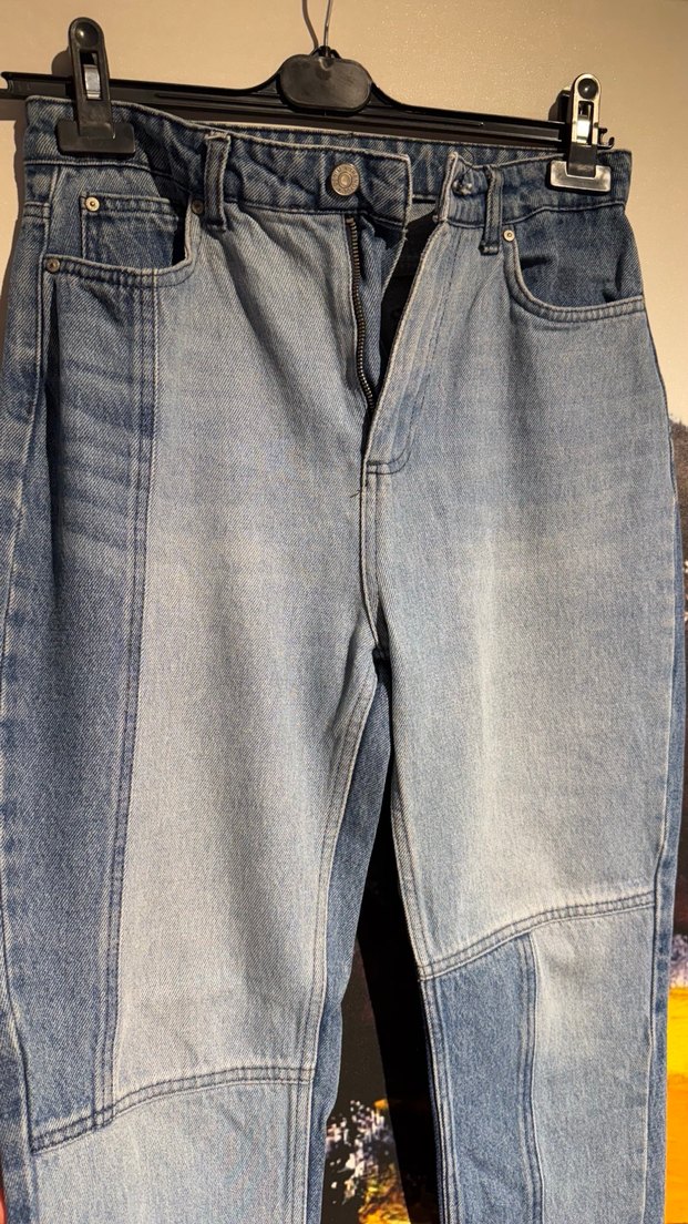 Batik Desenli Mavi Kadın Pantolon - Görsel 3