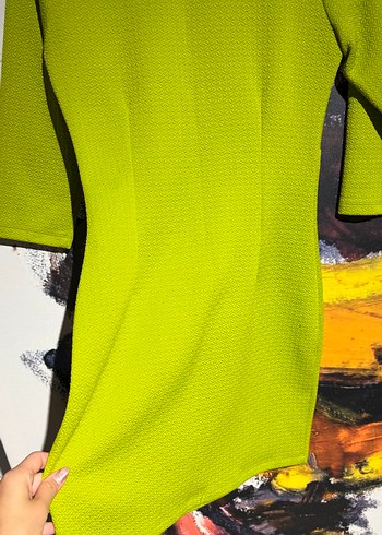 Yeşil Mini Kuşaklı Kadın Elbise - Görsel 6