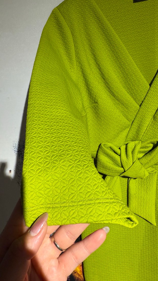 Yeşil Mini Kuşaklı Kadın Elbise - Görsel 3