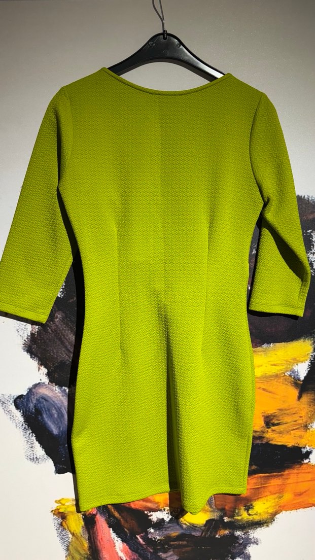 Yeşil Mini Kuşaklı Kadın Elbise - Görsel 5