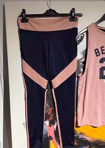 Kadın Pembe Baskılı Spor Takım - Görsel 2