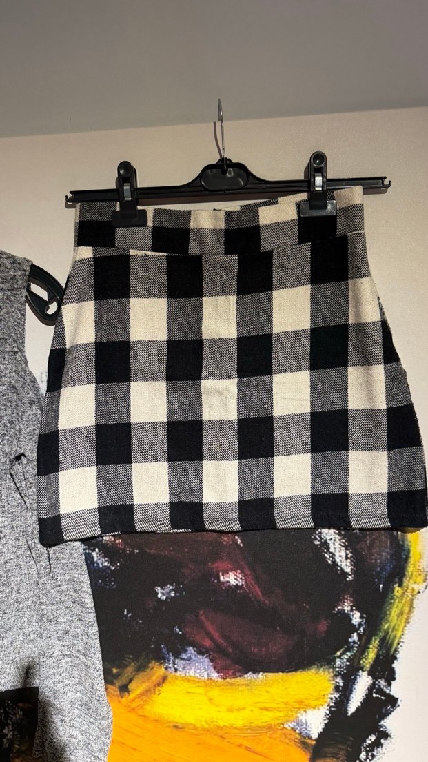 Gri Örgü Kadın Mini Etek Triko Kazak - Görsel 5