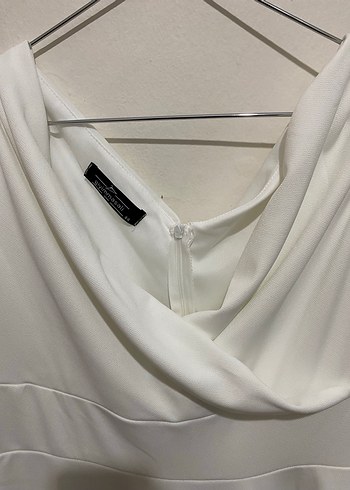 Beyaz Midi Straplez A Kesim Gelinlik - Görsel 2