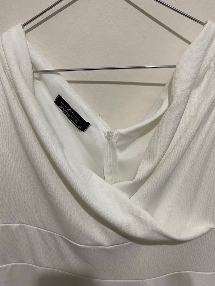 Beyaz Midi Straplez A Kesim Gelinlik - Görsel 2