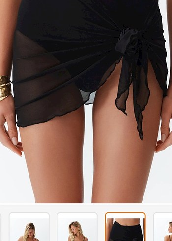 Siyah Mini Transparan Etek - Görsel 3