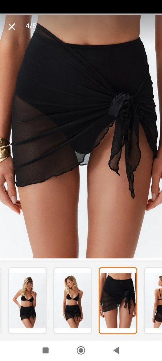 Siyah Mini Transparan Etek - Görsel 3