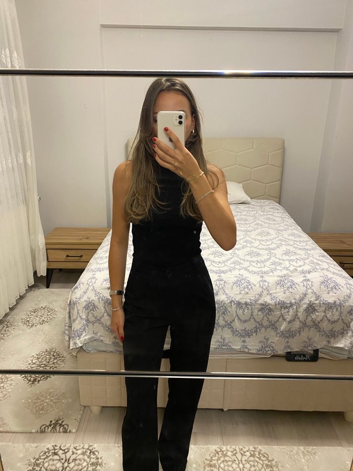 Nervür Dikişli Kumaş Pantolon - Görsel 2