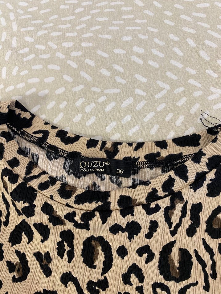 Leopar Desenli Fitilli Bluz - Görsel 3