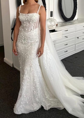 Beyaz Straplez Uzun Gelinlik - Görsel 3