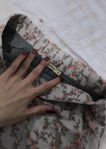 Dantel Detaylı Nakışlı vintage etek - Görsel 3