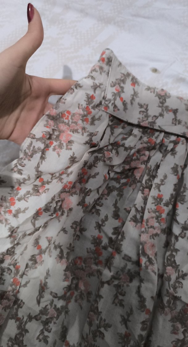 Dantel Detaylı Nakışlı vintage etek - Görsel 2