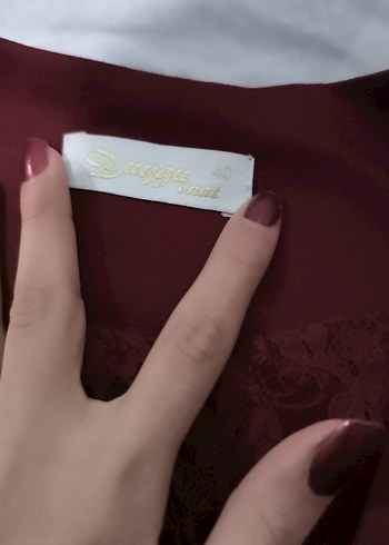 Bordo Kadın Düğmeli Blazer Ceket - Görsel 3