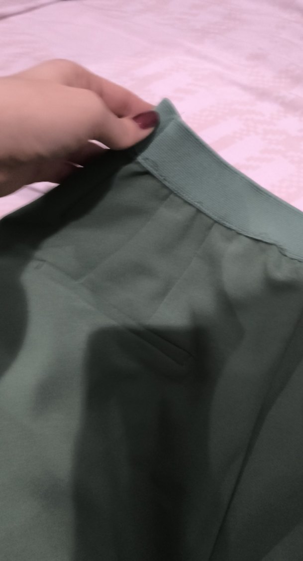 Kadın Haki Midi Kumaş Pantolon - Görsel 3