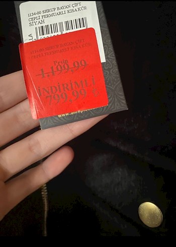 Kürklü Siyah Mini Kadın Ceket - Görsel 2