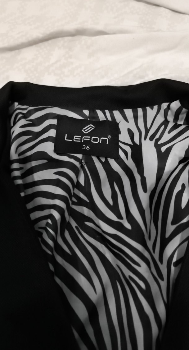 Düğmeli Siyah Kadın Blazer Ceket - Görsel 2