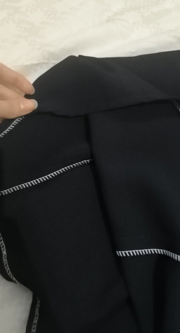 Siyah Uzun Kollu Düğmeli tunik gömlek - Görsel 2