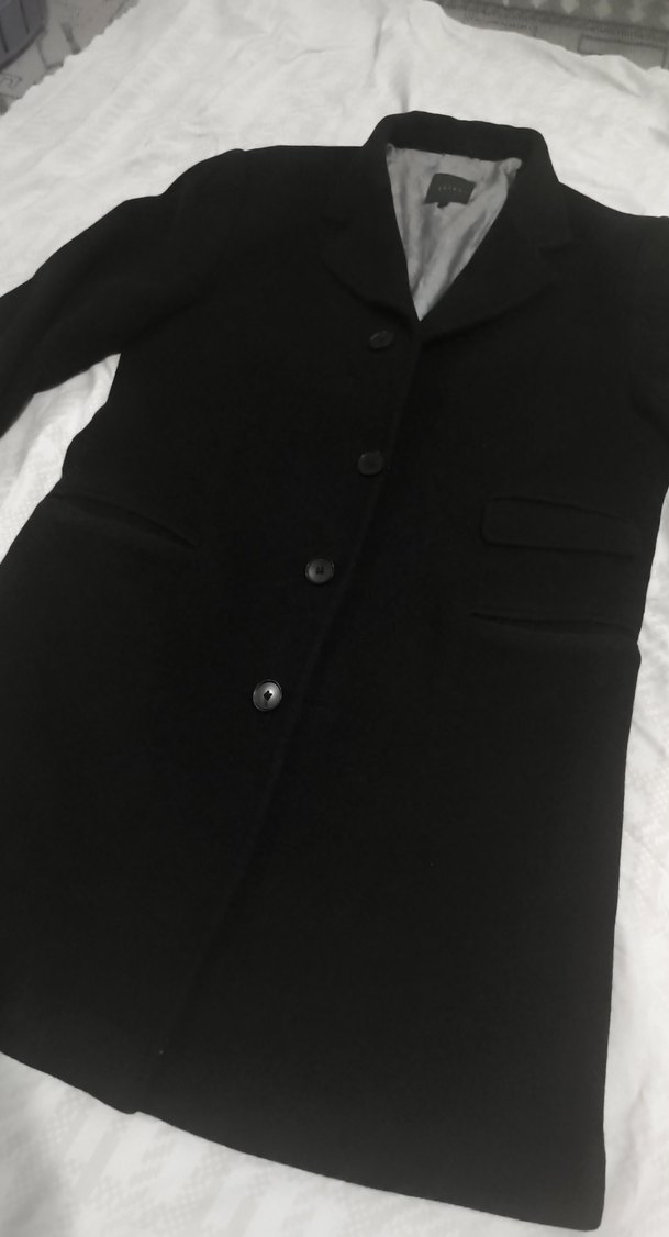 Koton Gri Düğmeli Midi erkek kaban - Görsel 2